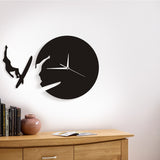 Horloge de surf montre cadeau d'été pour les amateurs de surf avides surfeurs 3D Art mural décor à la maison horloge de salon horloge murale moderne