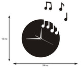 Notes de musique flottantes Art mural Notes de musique volées de l'horloge feuille de musique moderne horloge murale musiciens Rock n Roll cadeau artisanal