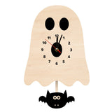 Horloge murale fantôme avec balançoire chauve-souris Vampire Halloween fantôme tenture murale Art décor artisanal Non coutil silencieux horloge murale montre