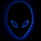 Alien tête mur miroir décor à la maison Design moderne martiens miroir décoratif avec LED rétro-éclairage soucoupe homme suspendu acrylique miroir