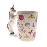 1 pièce I am the Majestic princesse Mug en céramique tasse à café tasse à thé tasse magique rose licorne tasse princesse insolite idées cadeaux