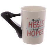 1 pièce dames talons hauts chaussure Stiletto poignée 3D tasse talons hauts hauts espoirs tasse à café tasse cadeau pour Fashionista