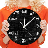 Mathématiques équations et Notations mathématiques tableau noir Geek horloge murale cadeaux éducatifs pour les enfants enseignants école salle de classe décor