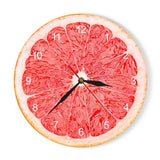Jaune citron Fruit horloge murale Lime moderne cuisine horloge montre décor à la maison salon horloge fruits tropicaux mur Art garde-temps