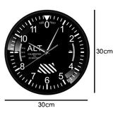 Classique altimètre horloge ronde moderne altimètre Instrument Style métal horloge murale pilote avion mesure d'altitude décor à la maison