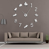 Equestrians grande horloge murale ferme décor à la maison Cowboys Design moderne horloge murale géante rodéo équitation bricolage montre murale