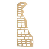 Delaware vin liège mur affichage carte Delaware bois découpe en forme de liège décor à la maison carte personnalisée bois carte cadeau pour nouvelle maison