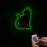 Relax Kitty chat miroir mural lumineux chaton chat miroir moderne acrylique miroir Art avec LED illumination chat Pet propriétaires cadeau