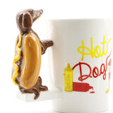 1 pièce teckel saucisse chien lait jus tasse tasse saucisse chiot Bassotto Pet Pug tasse Aniaml café tasse thé amant chien cadeau