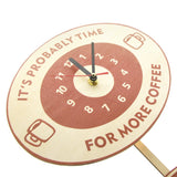 Heure pour plus de café citation inspirante café horloge murale avec tasse oscillante café horloge décorative horloge murale montre café amoureux cadeau