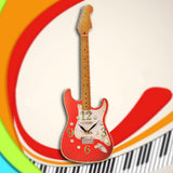 Rock n Roll guitare électrique horloge murale guitariste Studio chambre décoration murale suspendue Art mural plomb guitare musicale moderne horloge murale