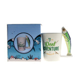 1 pièce rivière nouveauté Sardines poisson tasse Fisher homme tasse tasse à café tasse en céramique décor côtier bord de mer cadeau pour les meilleurs amis