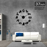 Signes du zodiaque autocollants d'art mural exclusif horloge murale Constellation bricolage horloge murale géante astrologie horloge suspendue montre décor à la maison