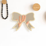 Papillon cravate acrylique miroir mural avec dos en bois cosmétique maquillage miroir fille chambre pépinière suspendus décoration murale cadeau pour elle