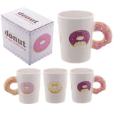 1 pièce la tasse à beignet délicieux glaçage rose chocolat beignet tasse à café nouveauté tasse à lait tasse à thé meilleure idée cadeau