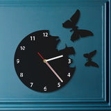 Papillons volants horloge murale abstraite Nature Art mural décor à la maison horloge murale papillon Espcape volé horloge murale moderne