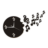 Note de musique volée de l'horloge Notes de musique volante mur Art musique Studio chambre décorative moderne horloge murale Rock n Roll cadeau