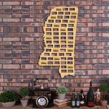 Le Magnolia état Mississippi état vin liège carte Mississippi bois liège affichage Collection bois artisanat carte accueil Bar mur décor