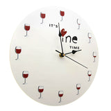 C'est l'heure du vin horloge murale alcool vin verre décoratif rouge vin horloge montre liqueur montre Restaurant vin buveur amant cadeau