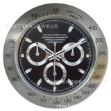 Montre en métal forme horloge murale montre-bracelet décoration de la maison calendrier horloge murale Cool avec Date