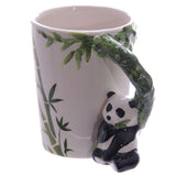 4 pièces tasse en céramique 5 Style Animal poignée tasse avec bambou décalque 12 oz