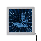 DJ LED Infinity miroir personnalisé musique cadeau DJ accessoires personnalisé DJ nom homme grotte contemporain mur Art LED miroir éclairé