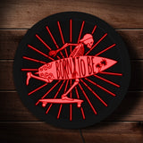 Né pour être squelette Surfer personnalisé LED personnalisé néon signe crâne avec planche de surf éclairé affichage signe Mancave Deocr Surfer cadeau
