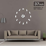 Bouledogue français bricolage horloge murale géante France chien domestique grande horloge murale moderne Frenchie montre murale Dod races chien amoureux cadeau