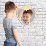 Miroir mural en acrylique en forme de coeur avec dos en bois décoration de chambre de fille miroir mural de maquillage cadeau saint valentin pour elle