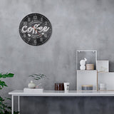 Café infusé frais profiter d'une tasse d'horloge murale café cuisine horloge murale café café Bar décor mural cadeau pour les accros au café