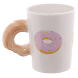 1 pièce la tasse à beignet délicieux glaçage rose chocolat beignet tasse à café nouveauté tasse à lait tasse à thé meilleure idée cadeau