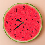 Horloge murale moderne pastèque heure d'été avec chiffres Troipcal cuisine Art mural décor fruits Style Quartz silencieux horloge murale ronde