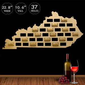 Kentucky des états-unis vin liège carte rustique Kentucky signe vin liège décor à la maison bois découpe plusieurs tailles liège titulaire