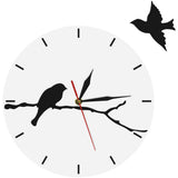 Oiseau volant abstrait Art mural 3D horloge murale oiseau volé décoratif drôle horloge murale oiseau sur la branche moderne décoration de la maison