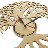 Horloge murale moderne géométrie sacrée fait main chef d'oeuvre rustique bois arbre de vie horloge murale arbre infini décor maison Zen