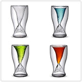 Livraison gratuite 1 pièce créative 3D cristal sirène tasse verre tasse Vodka tir boire Bar fête tasse Drinkware Double paroi verre