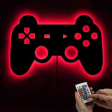 Gamepad Controler miroir mural avec LED rétro-éclairage Joystick jeux miroir décoratif jeu vidéo rétro Arcade décor à la maison Gamers cadeau