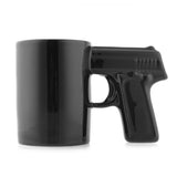 Livraison gratuite 1 pièce pistolet poignée tasses à café et tasses drôle pistolet tasse lait thé tasse créative bureau en céramique tasse à café Drinkware