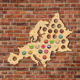 Casquette de bière européenne carte Bar Pub panneau mural en bois bouchon de bouteille de bière présentoir Euro bois carte Cap receveur homme Cave bière amant cadeau