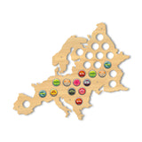 Casquette de bière européenne carte Bar Pub panneau mural en bois bouchon de bouteille de bière présentoir Euro bois carte Cap receveur homme Cave bière amant cadeau