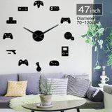 Contrôleur de jeu vidéo bricolage géant horloge murale jeu Joysticks autocollants Gamer mur Art vidéo jeu signes garçon chambre jeu chambre décor