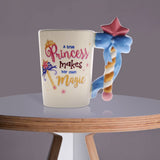 1 pièce baguette magique poignée tasse en céramique tasse à café tasse à thé pour elle une vraie princesse fait sa propre fée magique princesse citation tasse