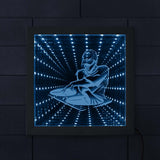 DJ LED Infinity miroir personnalisé musique cadeau DJ accessoires personnalisé DJ nom homme grotte contemporain mur Art LED miroir éclairé