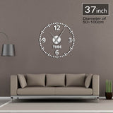 Sans cadre grand miroir acrylique horloge murale autocollant Art mural de luxe décor à la maison 3D bricolage géant horloge murale Kit silencieux mouvement de balayage