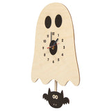 Horloge murale fantôme avec balançoire chauve-souris Vampire Halloween fantôme tenture murale Art décor artisanal Non coutil silencieux horloge murale montre