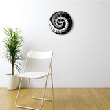 Élégant Piano touches noir et blanc moderne horloge murale Notes de musique vague ronde musique clavier horloge murale mélomane pianiste cadeau