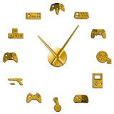 Contrôleur de jeu vidéo bricolage géant horloge murale jeu Joysticks autocollants Gamer mur Art vidéo jeu signes garçon chambre jeu chambre décor