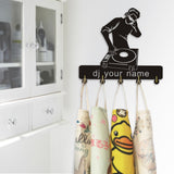 1 pièce vêtements porte-manteau crochet DJ votre nom porte mur crochet cintre personnaliser sac à main salle de bains cuisine toilettes clés titulaire décor