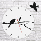 Oiseau volant abstrait Art mural 3D horloge murale oiseau volé décoratif drôle horloge murale oiseau sur la branche moderne décoration de la maison