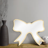 Papillon cravate acrylique miroir mural avec dos en bois cosmétique maquillage miroir fille chambre pépinière suspendus décoration murale cadeau pour elle